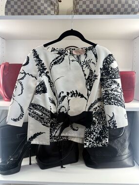 Giambattista Sz 4 Black and White Dress Top